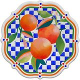Baci Milano Dolce Vita Portakal 6'lı Pasta Tabağı 22 cm Melamin - 0,21 lt - Mavi