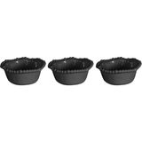 Baci Milano Joke Table Kitchen Melamin 3'lü Küçük Kase Siyah - 12 cm