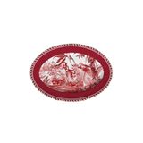 Baci Milano Le Rouge Oval 36x26 cm Porselen Tabak