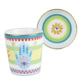 Baci Milano Mamma Mia El Desenli 5.5x7 cm Tabaklı Espresso Fincanı