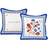 Baci Milano Mamma Mia Leaves Renkli Pamuklu Yastık 60 x 60 cm - Standart