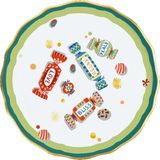 Baci Milano Mamma Mia Şeker Desenli Tatlı Tabağı - Çok Renkli