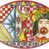 Baci Milano Sicily 51 cm x 35,5 cm Turuncu Oval Servis Tabağı