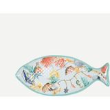 Baci Milano St. Tropez Turkuaz Balık Formlu Melamin Servis Tabağı 49 cm