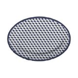 Baci Milano Versailles 26x36 cm Mavi Porselen Oval Servis Tabağı