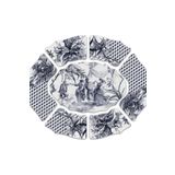 Baci Milano Versailles 7 Parça Melamin 60x50 cm Mavi Meze Kasesi