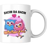 Bacım Baskılı Kupa Bardak Komik Yazılı Hediyelik Çay Kahve Kupası - 00-Siyah - Beyaz