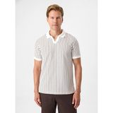 Back And Bond Lacivert Erkek Regular Fit Çizgili Polo T-Shirt BTS1008100000 - 2XL - Ekru