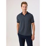 Back And Bond Lacivert Erkek Regular Fit Çizgili Polo T-Shirt BTS1008100000 - 2XL