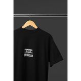 Back To 90's Sırt Baskılı Vintage Bisiklet Yaka Pamuklu Oversıze Kalıp Kısa Kollu Erkek ve Kadın Tshırt - Siyah - XL