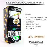 Back To School Okul Serisi Desenli 6'lı Unisex Soket Çorap Kutusu - Siyah - Bej - Beyaz - Gri - 37 - 44