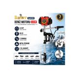 Backer Bp6300 Japon Profesyonel Dıştan Takmalı Benzinli Tekne Motoru 63Cc 4,9Hp