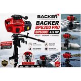 Backer Bp6300 Pro 4.9 Hp 2 Zamanlı Benzinli Tekne Motoru | Profesyonel Dıştan Takma Bot Motoru