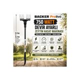 Backer PrOlive Devir Ayarlı Sensörlü Zeytin Hasat Makinası Yeni Tasarım/Yeni Model Orijinal Johnson Motorlu
