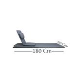Backjack Meditasyon Sandalyesi, Sırt Destekli Yer Minderi + 60X180 Kumaş Mat - BACKJACK 3XL (Antrasit)