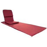 Backjack Meditasyon Sandalyesi, Sırt Destekli Yer Minderi + 60X180 Kumaş Mat - BACKJACK 3XL (Bordo)