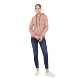 Backpacker Kadın Sweatshirt Kapüşonlu Fermuarlı Bej Bej XL
