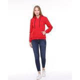 Backpacker Kadın Sweatshirt Kapüşonlu Fermuarlı Kırmızı Kırmızı M
