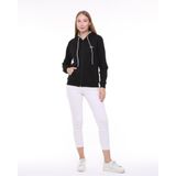 Backpacker Kadın Sweatshirt Kapüşonlu Fermuarlı Siyah Siyah M