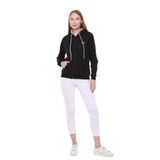 Backpacker Kadın Sweatshirt Kapüşonlu Fermuarlı Siyah Siyah S