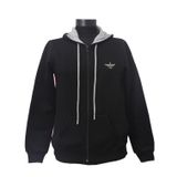 Backpacker Kadin Sweatshirt Kapusonlu Fermuarli Siyah