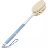 Backski Sırt Fırçası, Duş Için Kaymaz, Sert Yumuşak Kıllı Sırt Fırçası Uzun Saplı, Banyo Veya Kuru Fırça Için Vücut Peeling (Mavi)