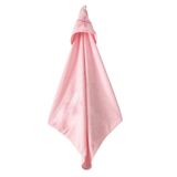 Bacodeseta SeaSparkle Kapüşonlu Bebek Havlusu – Deniz Yıldızı Nakışlı,75x80 cm, Soft Cotton (PEMBE)