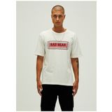 Bad Bear 22.01.07.047 MESH Bisiklet Yaka Baskılı Antrasit Erkek T-Shirt