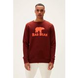 Bad Bear 220212007 Logo Kahverengi Crewneck Erkek Kazak