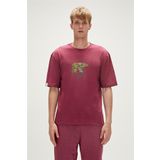 Bad Bear 23.01.07.007 Re-Finger Baskılı Bordo Erkek T-Shirt