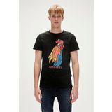 Bad Bear 23.01.07.012 Cockerel Baskılı Siyah Erkek T-Shirt