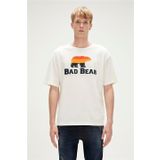 Bad Bear 23.01.07.027 Tripart Baskılı Beyaz Erkek T-Shirt