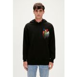 Bad Bear 23.02.12.005-C01 Rainbow Siyah Erkek Sweatshirt