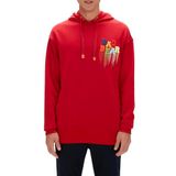 Bad Bear 230212005 Rainbow Kırmızı Hoodie Erkek Kazak
