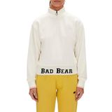Bad Bear 230412004 Zoe Beyaz Half-Zip Sweatshirt Kadın Kazak