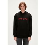 Bad Bear 3D Bad Hoodie Siyah Kapüşonlu Erkek Sweatshirt