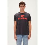 Bad Bear Bear Tee T-Shirt Antrasit Logo Baskılı Erkek Tişört