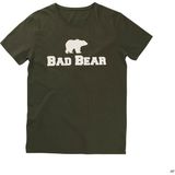 Bad Bear Bear Tee T-Shirt Haki Yeşil Logo Baskılı Erkek Tişört - M