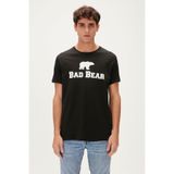 Bad Bear Bear Tee T-Shirt Siyah Logo Baskılı Erkek Tişört