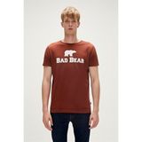 Bad Bear Bear Tee T-Shirt Woody Kahverengi Logo Baskılı Erkek Tişört - 2XL
