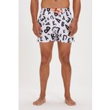 Bad Bear Bling Beyaz Baskılı Erkek Deniz Şortu