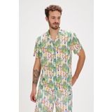 Bad Bear Bloom Beyaz Baskili Erkek Gomlek 24.01.30.005