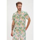 Bad Bear Bloom Beyaz Baskılı Erkek Gömlek