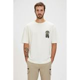 Bad Bear Blooms Beyaz Erkek Baskılı Tişört - 2XL