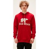 Bad Bear Brand Hoodie Crimson Red Kırmızı 3D Baskılı Kapüşonlu Erkek Sweatshirt