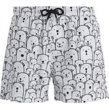 Bad Bear Cepli Desenli Beyaz Erkek ŞortMayo