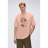 Bad Bear Collis Pembe Erkek Baskılı Tişört