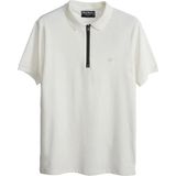 Bad Bear Cord Off-White Beyaz Polo Yaka Fermuarlı Erkek T-Shirt - XL