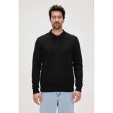 Bad Bear Dad Siyah Polo Yaka Erkek Triko Kazak