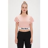 Bad Bear Della Pembe Baskılı Kadın T-shirt